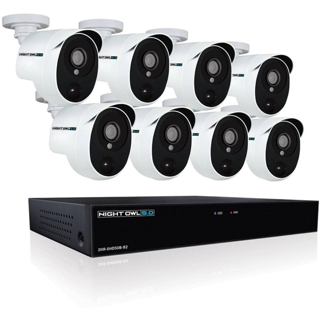 8-Channel DVR with 8 Outdoor Cameras Night Vision Wired 2 TB I40268