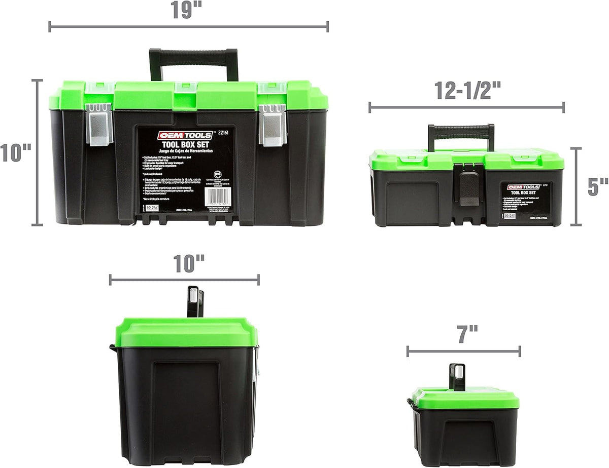 3 Piece Tool Box Set with Removable Tool Tray P14633