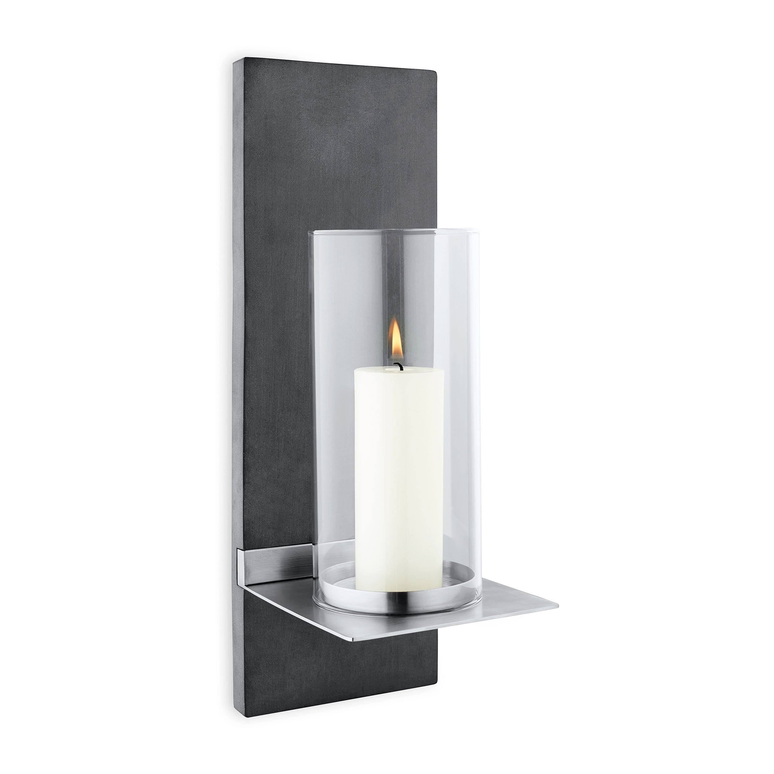 Small Wall Candle Holder with Candle B48892