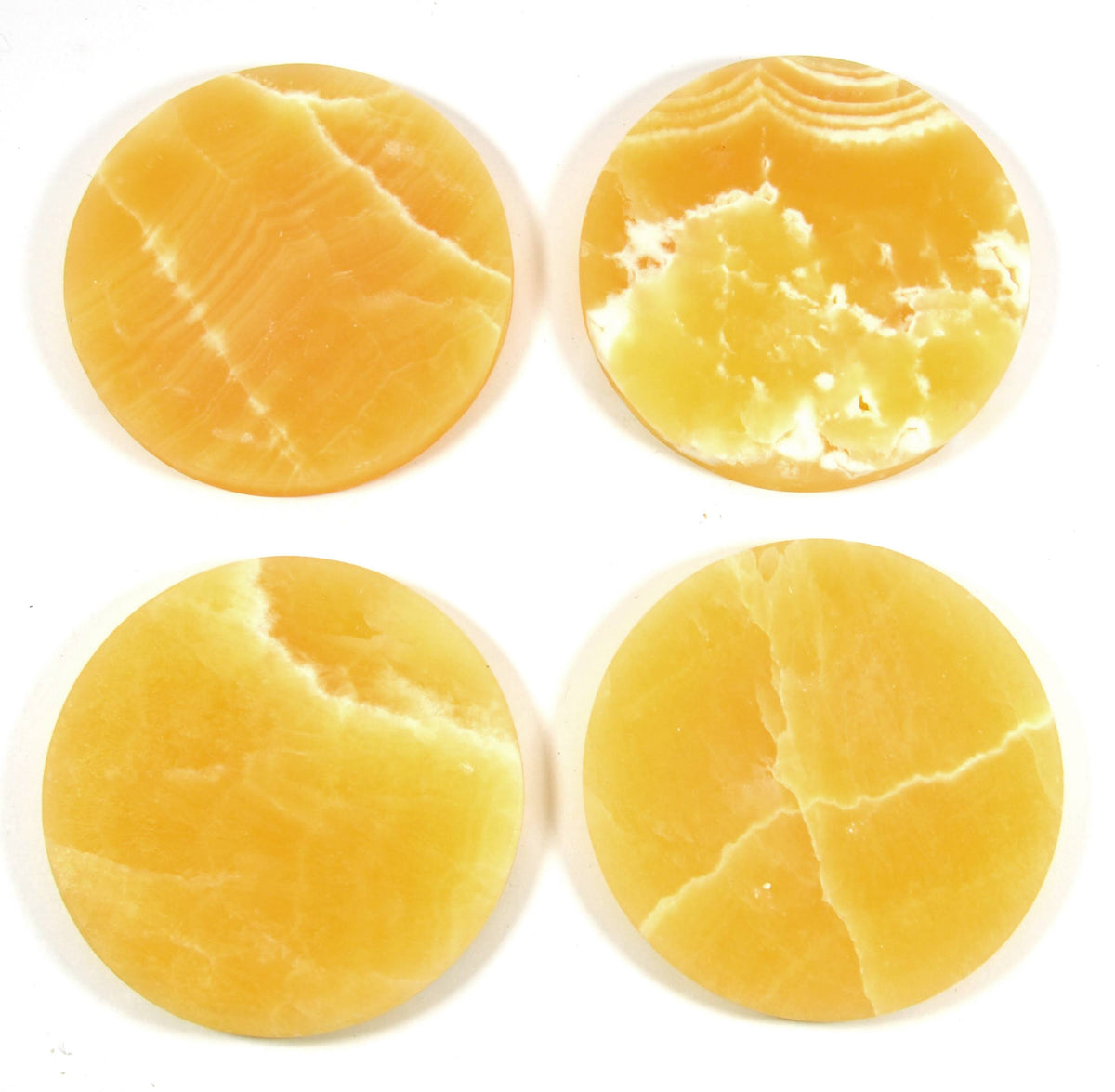Creamy Orange Aragonite Stone Coasters B841