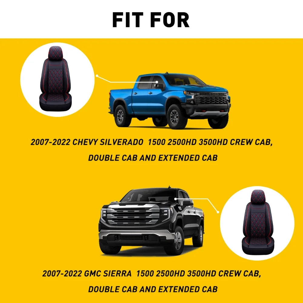 Black-Red Full Set Car Seat Covers F690