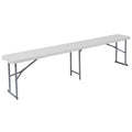 10.25 x 71 Inch Granite White Plastic Bench with Carrying Handle X9243