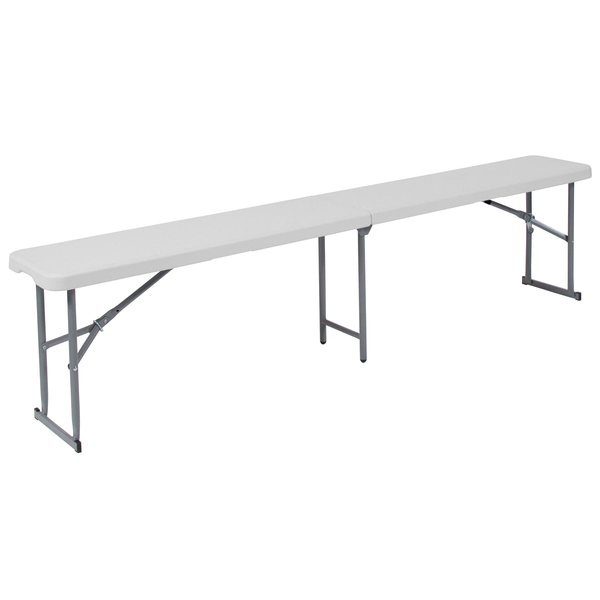 10.25 x 71 Inch Granite White Plastic Bench with Carrying Handle X9243
