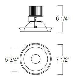 6 inch Bronze Reflector, 1250lm, 3000K A957