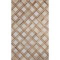 48" x 72" Rectangular Leather Area Rug in Camel O389913