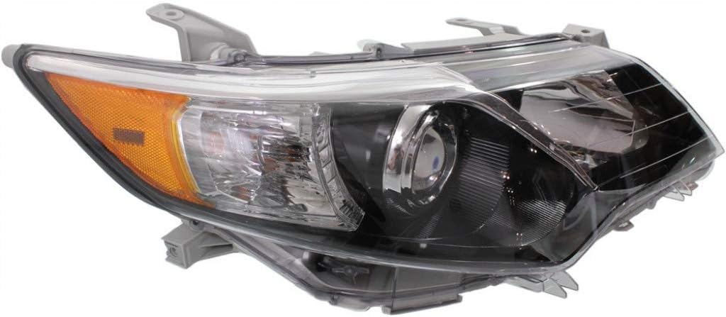 Passenger Side Halogen Headlight Assembly for Toyota Camry 2012 2013 2014 SE/Sport Model R7398