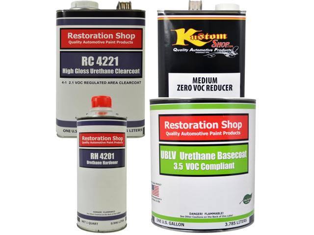 Reptile Red Low VOC Urethane Basecoat Clearcoat Car Auto Paint Complete Medium Gallon Kit R4483