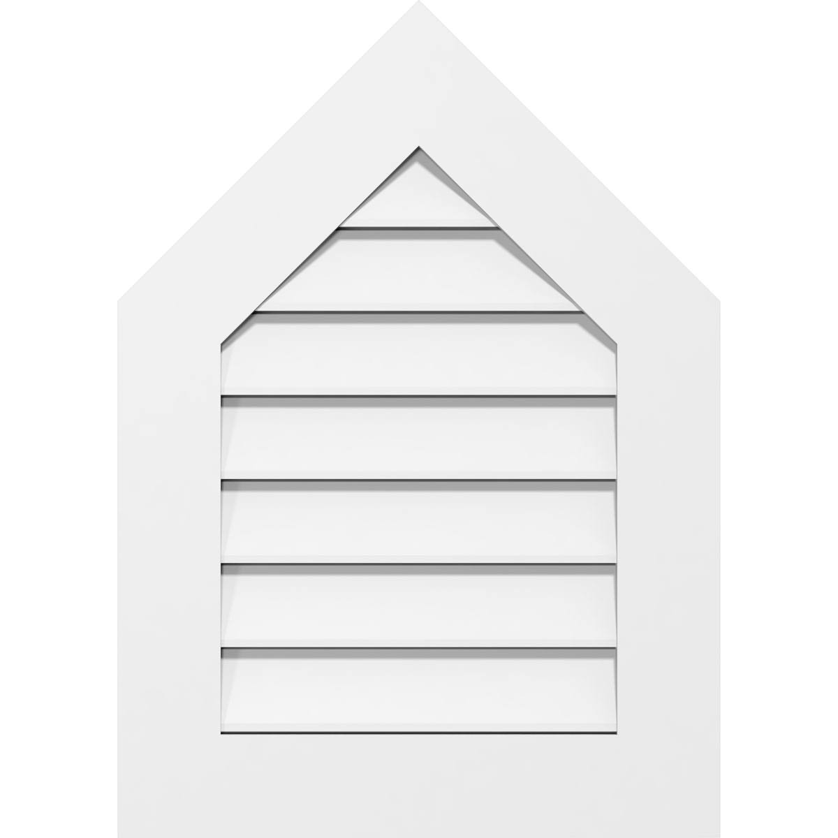 Peaked Top Surface Mount PVC Gable Vent Z73646