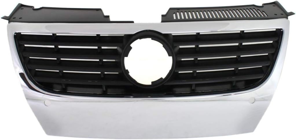 Chrome Shell Grille Assembly with Black Insert for Volkswagen Passat 2006-2010 I450