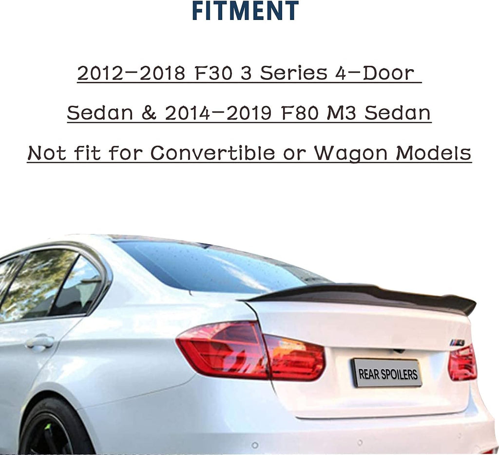 Rear Spoilers Wings Carbon Fiber Style (Black) T3936
