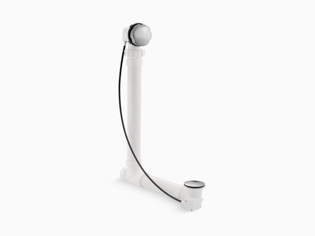 Brushed Chrome Bath Drain with PVC Tubing Y9489
