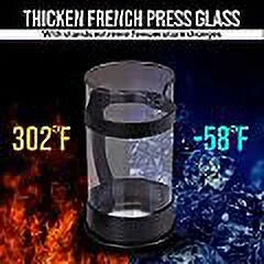French Coffee Press, 34 Oz. Espresso Tea Maker with Triple Filters E167