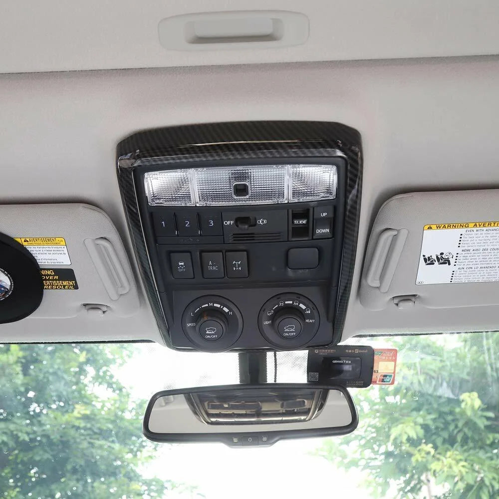 Carbon Fiber Roof Reading Light Frame Decor Cover Trim N16451