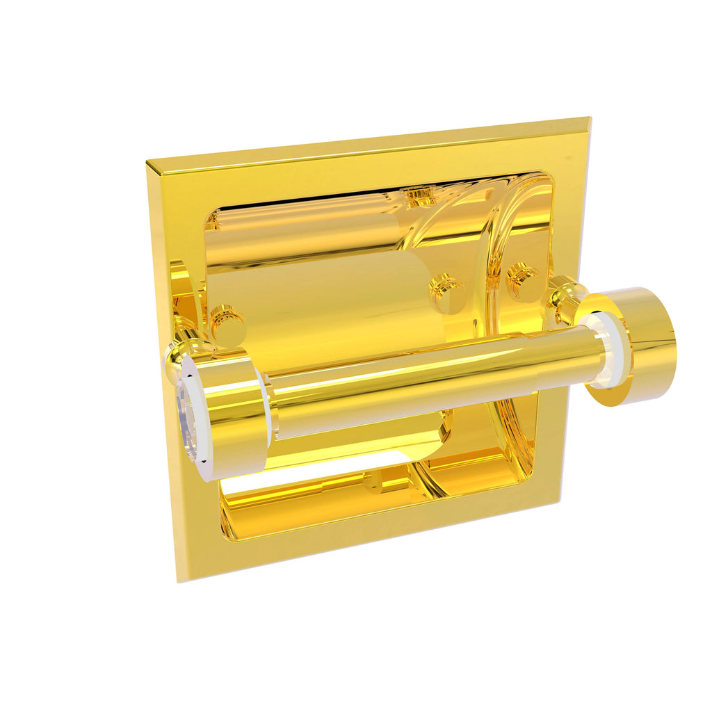 Recessed Toilet Paper Holder Polished Brass P607