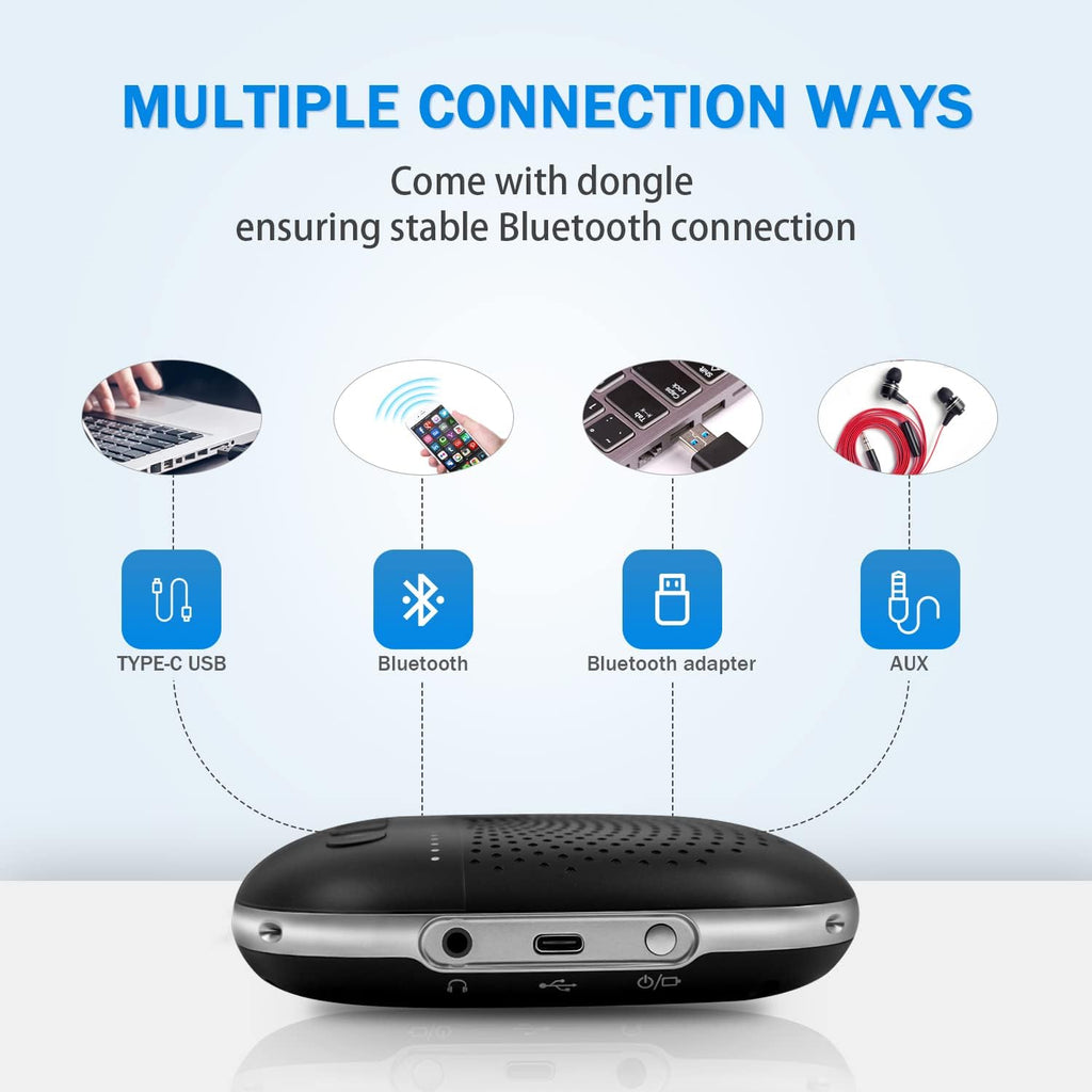 Bluetooth Speakerphone Conference Speaker with 4 Noise Cancellation Mics, Pack of 2 K5691