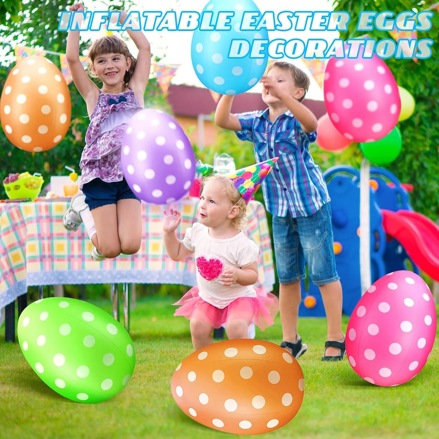 Colorful 16" Inflatable Easter Balls A7186