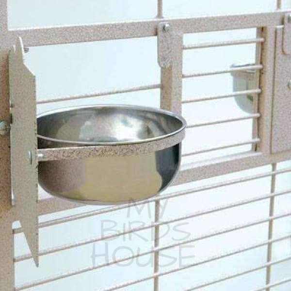White Play Top Cage with Bar Spacing G952