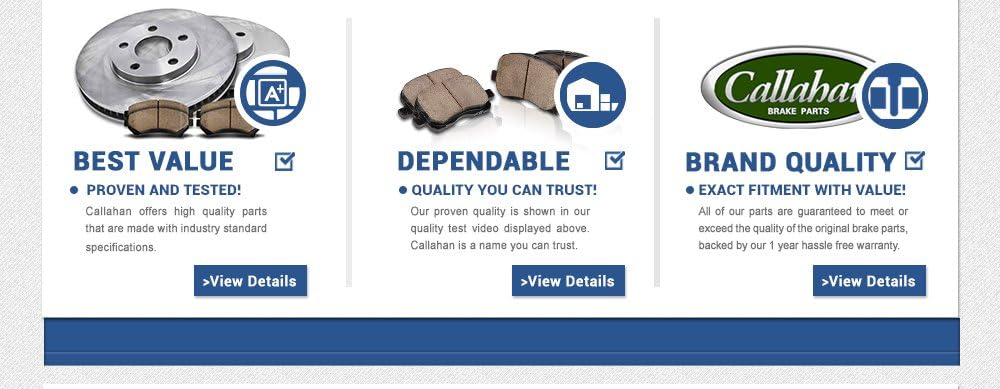 5 Lug Brake Disc Rotors and Ceramic Brake Pads with Clips M96294