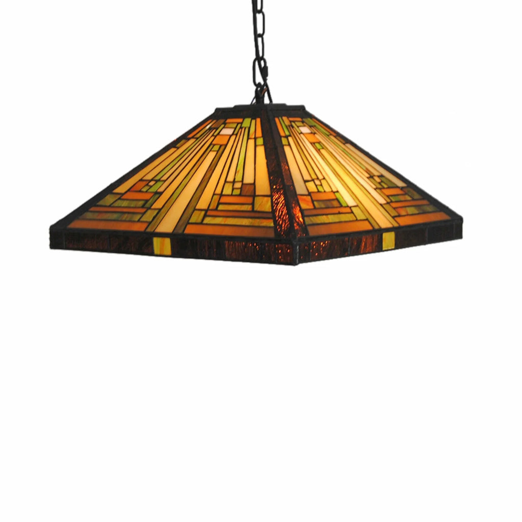 Vintage Stained Glass Pendant Lamp Ceiling Fixture X201