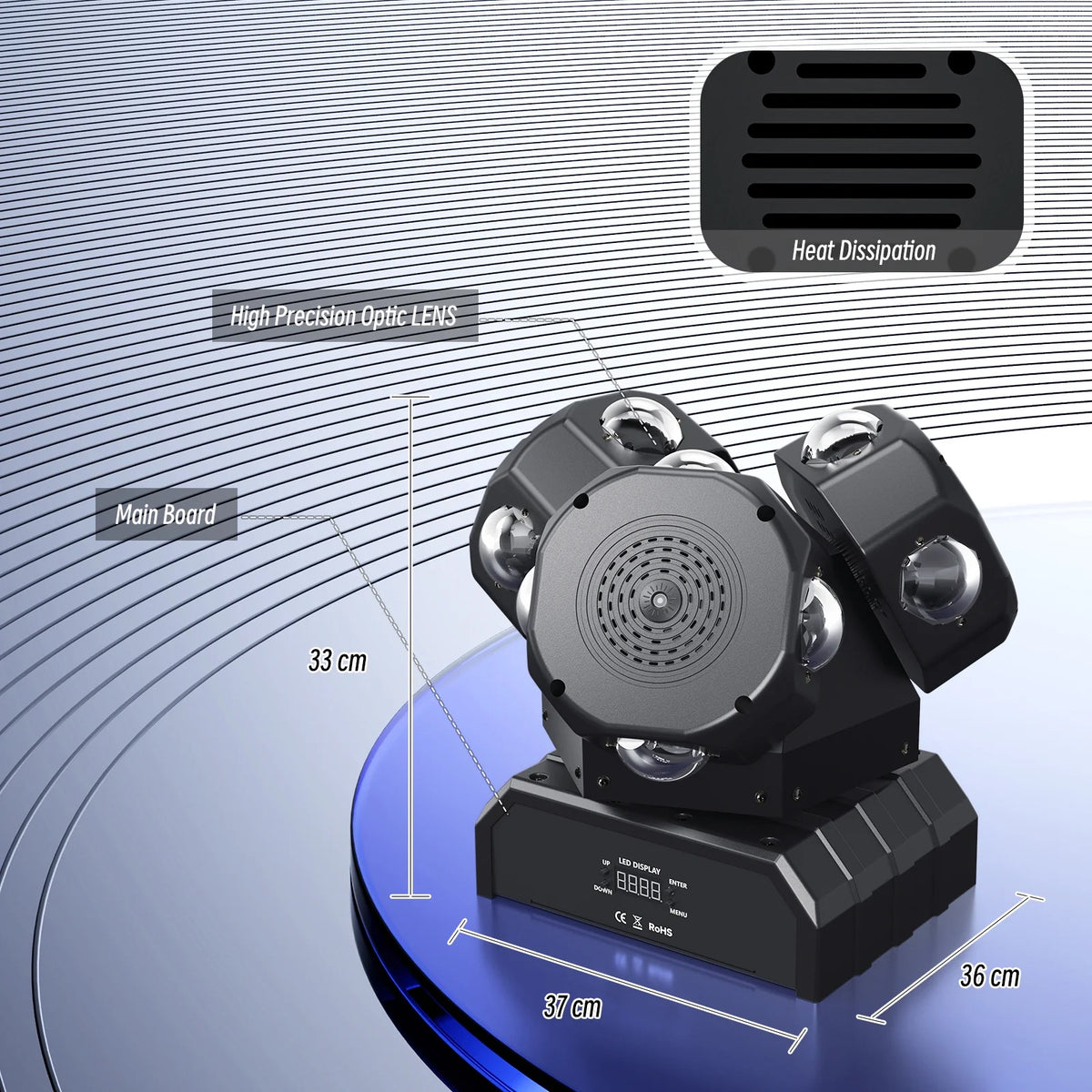 3 Head RGBW DMX512 LED Moving Head Stage Light Z472278