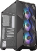 White Airflow ATX Mid-Tower with Polygonal Mesh Front Panel, Tempered Glass, Three 120mm ARGB Fans V89032