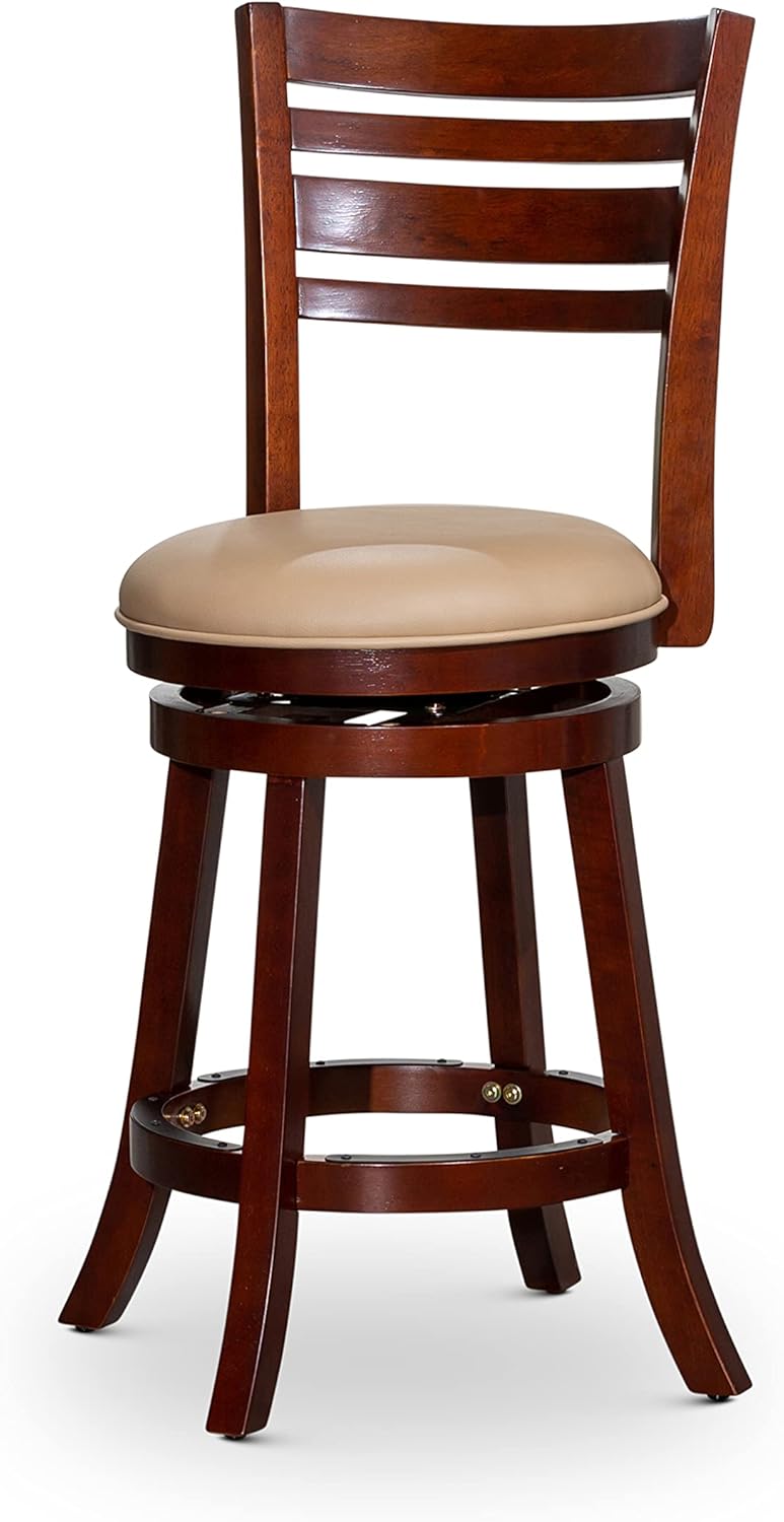 Charcoal Fabric Swivel Stool, 24" Counter Height D788668