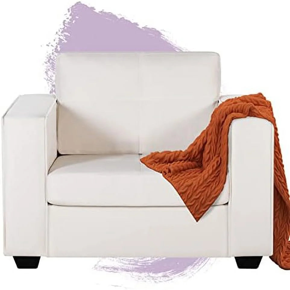 65" W Linen Fabric Sofa Couch with 2 USB Charging Ports and Wide Arms G64062