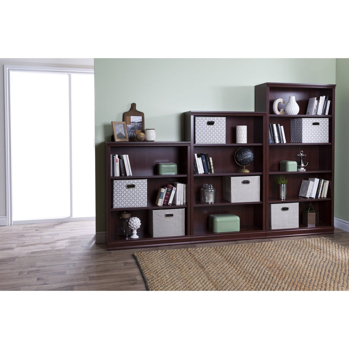 Gray Maple 4-Shelf Bookcase I6969