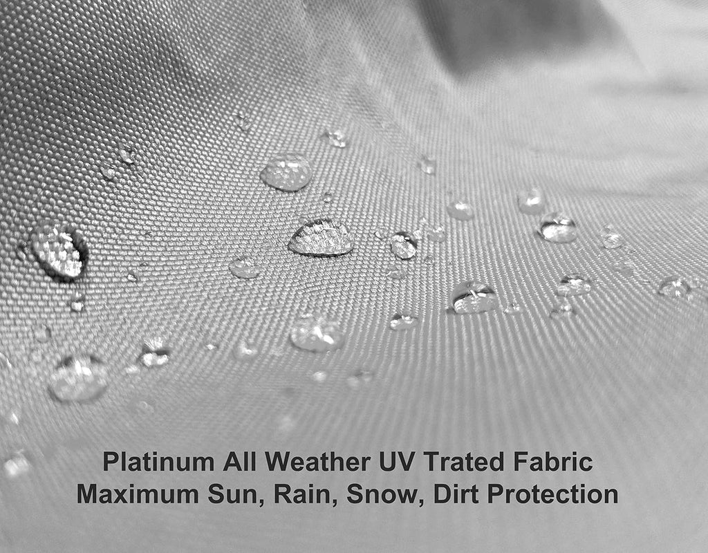 Weatherproof RV Cover for Travel Trailer 11.5' - 13.5' Long with Fleece Lining, Cable Lock, Storage Bag & Wind Straps H5224