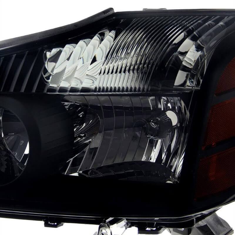 OEM Amber Black Smoked Head Lights Set S227