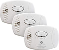 Carbon Monoxide Detector, Battery Operated, White, 3-Pack V170807