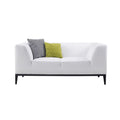 White and Black Faux Leather Wooden Loveseat P5766