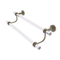 Double Towel Bar with Groovy Accents - Antique Brass - 30 inch D840702