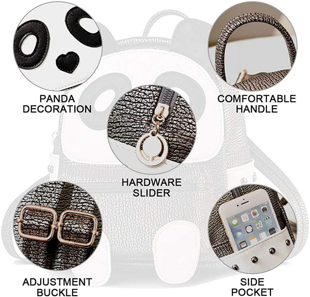 Waterproof Leather Panda Backpack A158021