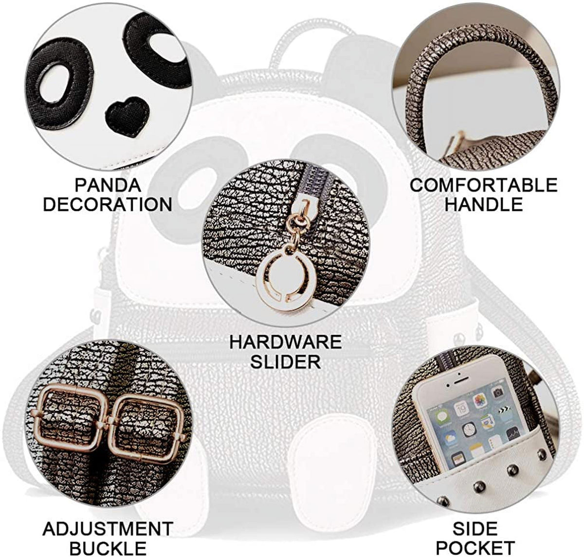 Waterproof Leather Panda Backpack A158021