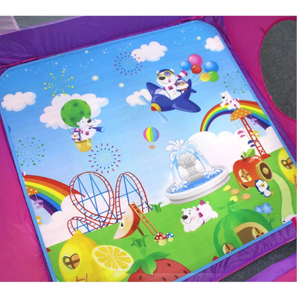 Hexagonal Play Tent with Crawling Carpet Mat F161