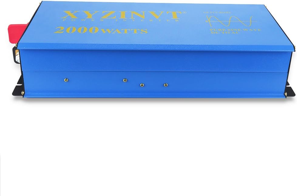 2000 watt Pure Sine Wave Power Inverter DC 12V to AC 120V with LED Display and Wireless Remote Controller H5594