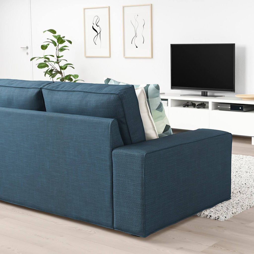 Dark Blue Loveseat I70962