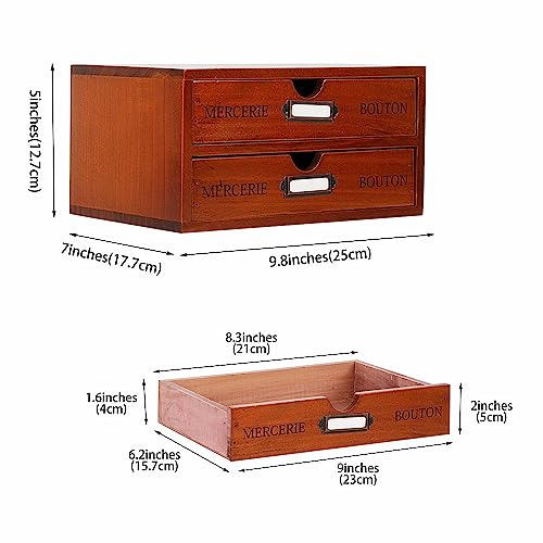 Blue 3 Drawer Wooden Storage Box N37654