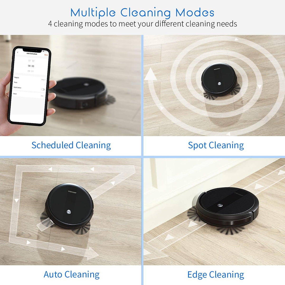 Robot Vacuum Cleaner, 2600Pa Suction, WiFi Connected, Self Charging R130694