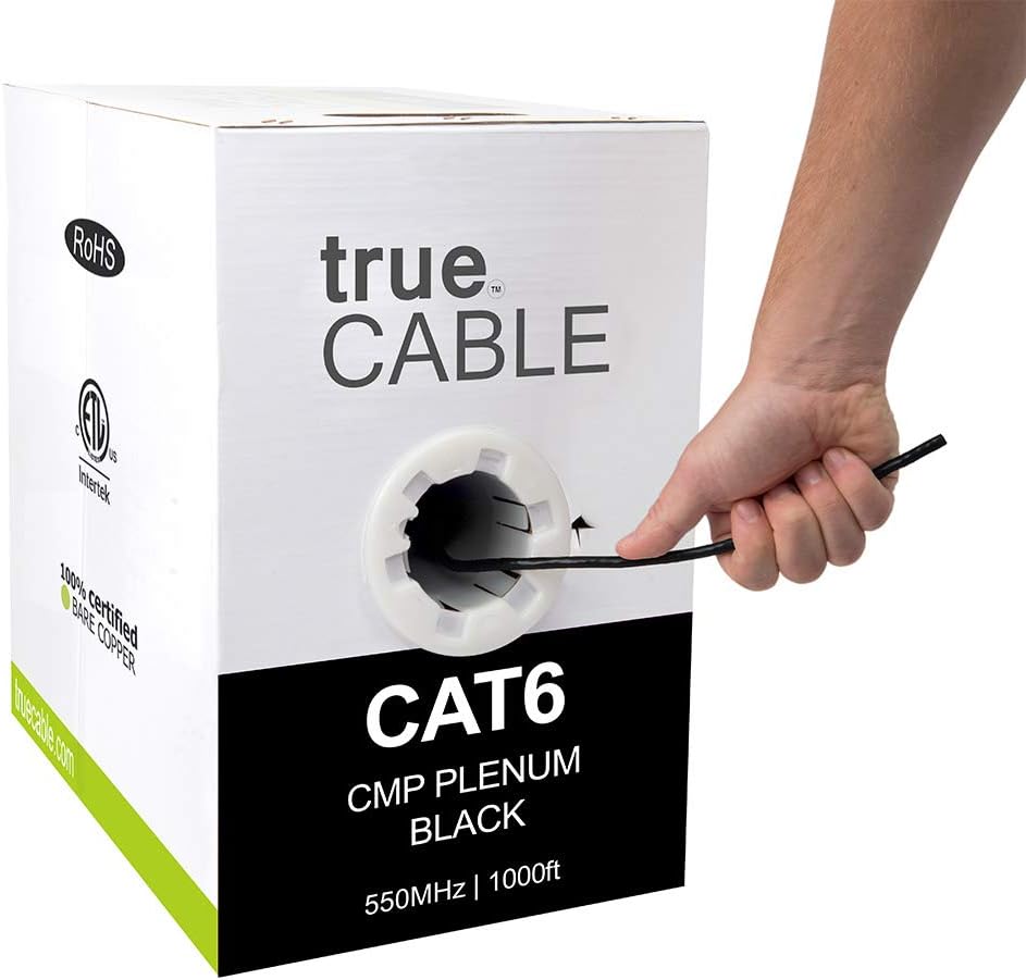 1000ft Purple 23AWG 4 Pair Solid Bare Copper Bulk Ethernet Cable E79824