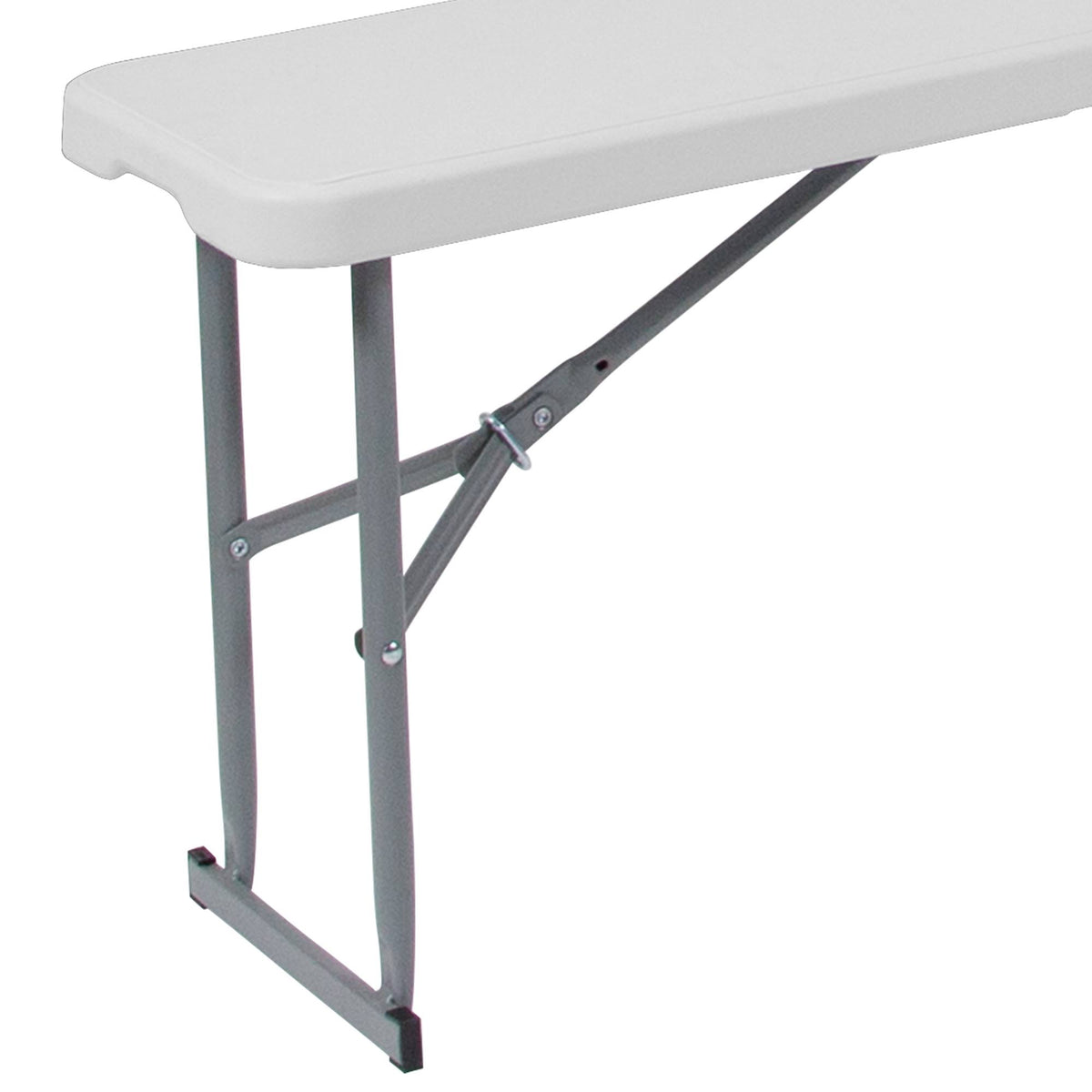 10.25 x 71 Inch Granite White Plastic Bench with Carrying Handle X9243