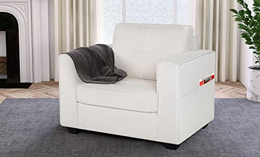 65" W Linen Fabric Sofa Couch with 2 USB Charging Ports and Wide Arms G64062