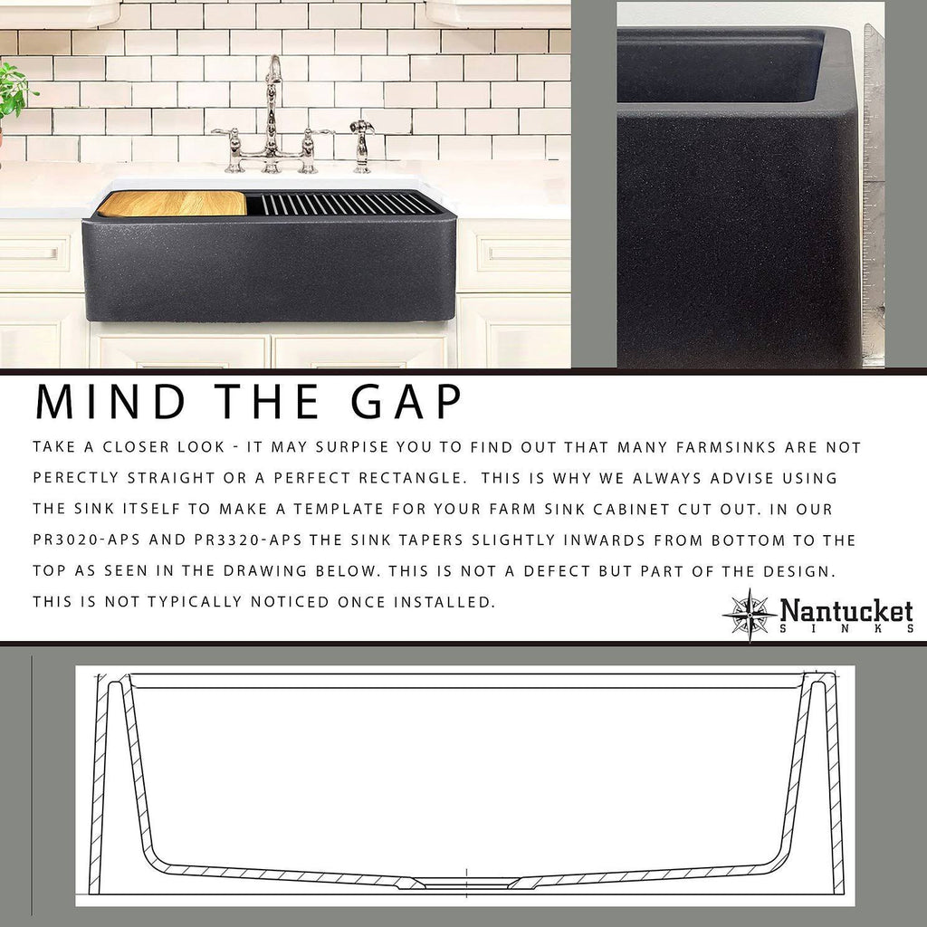 33-inch Reversible Granite Composite Apron Sink with Accessory Pack F770