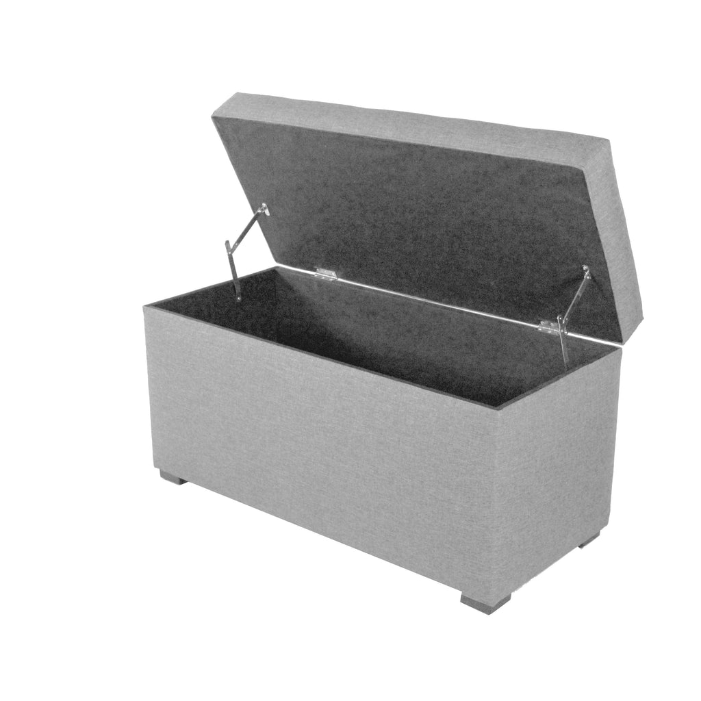 Tufted Storage Bench Gray P595061