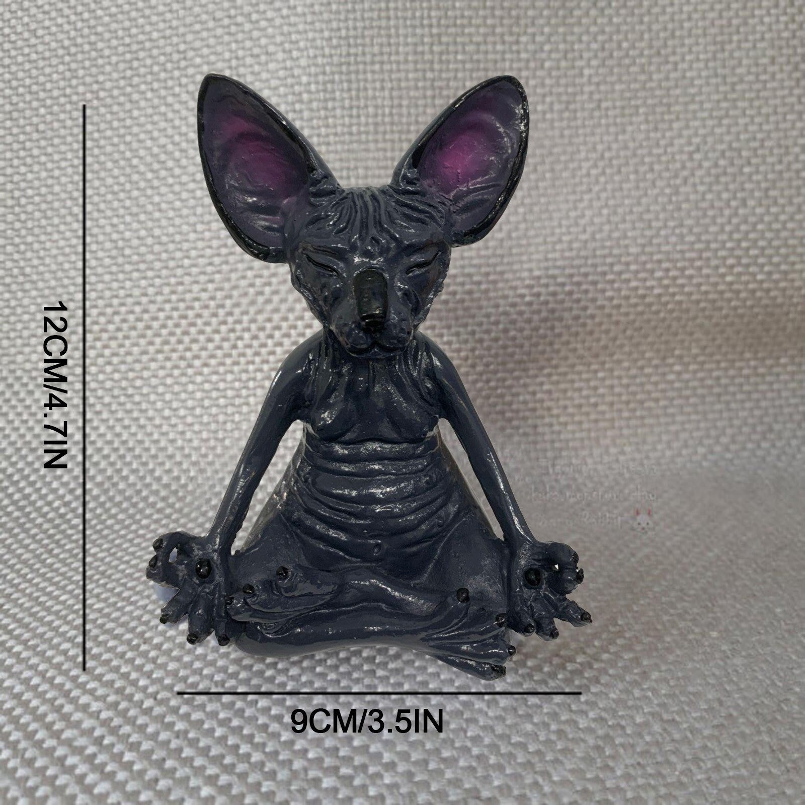 Sphynx Cat Meditate Collectible Figurines Miniature Handmade Decor O7077