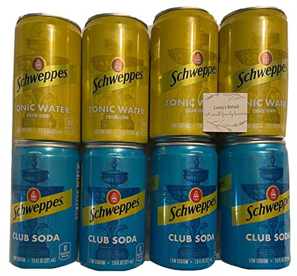 Tonic Water and Club Soda Mini Cans, Pack of 8 G457802