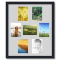 Satin Black Picture Frame with 7 openings for 5x7 Photos R3605