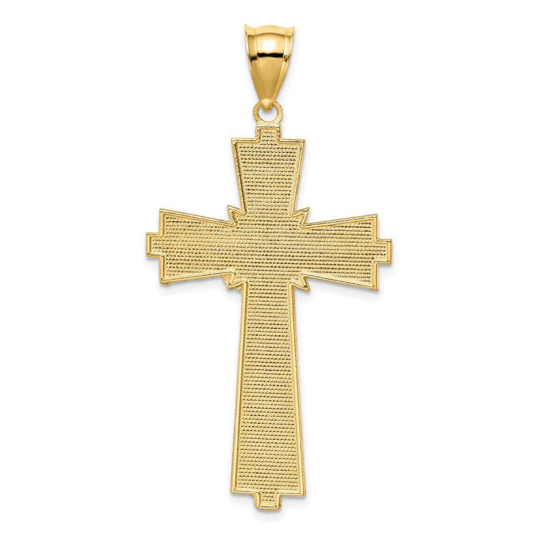 14k Gold Cross Pendant Necklace 47mm M842103