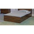 Dark Walnut Brown Wooden Twin Size Chest Bed with 3 Drawers C601941
